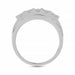 MEN'S BAND 1.50CT ROUND DIAMOND 10K WHITE GOLD