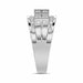 MEN'S BAND 1.50CT ROUND DIAMOND 10K WHITE GOLD