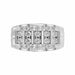 MEN'S BAND 1.50CT ROUND DIAMOND 10K WHITE GOLD