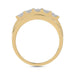 MEN'S BAND 1.50CT ROUND DIAMOND 10K YELLOW GOLD