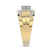 MEN'S BAND 1.50CT ROUND DIAMOND 10K YELLOW GOLD