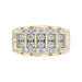 MEN'S BAND 1.50CT ROUND DIAMOND 10K YELLOW GOLD