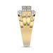 MEN'S BAND 1.50CT ROUND DIAMOND 10K YELLOW GOLD