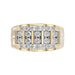 MEN'S BAND 1.50CT ROUND DIAMOND 10K YELLOW GOLD