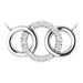 Ladies Natural Diamond Interlocking Circle Necklace Center (Si2-Si3, G-H) — Platinum