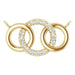 Ladies Natural Diamond Interlocking Circle Necklace Center (I1, G-H) — 14K Yellow Gold