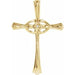 Ladies Natural Diamond Cross Pendant (Si1, G-H) — 14K Yellow Gold