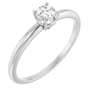 Ladies Natural Diamond Ring (I2, G-H) — 14K White Gold