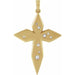 Ladies Natural Diamond Cross Pendant (I1, G-H) — 14K Yellow Gold