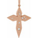 Ladies Natural Diamond Cross Pendant (I1, G-H) — 14K Rose Gold
