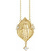 Ladies Natural Diamond Miraculous Mary Necklace (I1, G-H) — 14K Yellow Gold