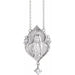 Ladies Natural Diamond Miraculous Mary Necklace (Si2-Si3, G-H) — Platinum