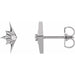 Ladies Natural Diamond Starburst Earrings — Platinum