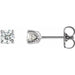 Ladies Natural Diamond Stud Earrings — 14K White Gold