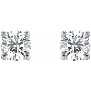 Lab-Grown Diamond Round 4-Prong Stud Earrings
