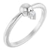 Ladies Natural Diamond Stackable Bead Ring (SI2-SI3, G-H) — Sterling Silver