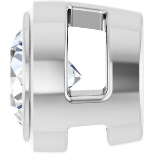Lab-Grown Diamond Round Bezel-Set Slide Pendant