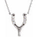 Ladies Natural Diamond Petite Wishbone Necklace (I1, G-H) — Sterling Silver