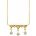 Ladies Natural Diamond Fringe Bar Necklace (I1, G-H) — 14K Yellow Gold