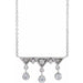 Ladies Natural Diamond Fringe Bar Necklace (Si2-Si3, G-H) — Platinum