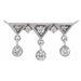 Ladies Natural Diamond Fringe Bar Necklace Center (Si2-Si3, G-H) — Platinum