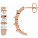 Ladies Natural Diamond J-Hoop Earrings (I1, G-H) — 14K Rose Gold