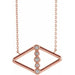 Ladies Natural Diamond Geometric Necklace (I1, G-H) — 14K Rose Gold