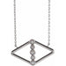 Ladies Natural Diamond Geometric Necklace (I1, G-H) — Sterling Silver