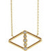 Ladies Natural Diamond Geometric Necklace (I1, G-H) — 14K Yellow Gold