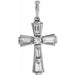 Ladies Natural Diamond Baguette Cross Pendant (Si2-Si3, Ghi, G-H) — Platinum