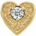 Ladies Natural Diamond Heart Slide Pendant (I1, G-H) — 14K Yellow Gold