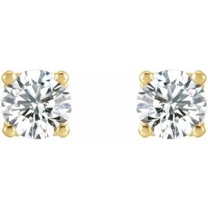 Lab-Grown Diamond Round 4-Prong Stud Earrings