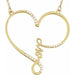Ladies Natural Diamond Infinity-Inspired Love Heart Necklace (I1, G-H) — 14K Yellow Gold
