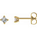 Ladies Natural Diamond Earrings — 14K Yellow Gold