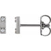 Ladies Natural Diamond Two-Stone Bar Earrings — Sterling Silver