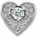 Ladies Natural Diamond Heart Slide Pendant (I1, G-H) — Sterling Silver