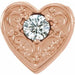 Ladies Natural Diamond Heart Slide Pendant (I1, G-H) — 14K Rose Gold