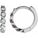 Ladies Natural Diamond 9 mm Hoop Earrings (I1, H+) — Sterling Silver