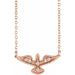 Ladies Natural Diamond Petite Holy Spirit Necklace (I1, G-H) — 14K Rose Gold