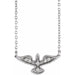 Ladies Natural Diamond Petite Holy Spirit Necklace (I1, G-H) — Sterling Silver
