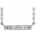 Ladies Natural Diamond French-Set Bar Necklace (Si2-Si3, G-H) — Platinum