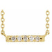 Ladies Natural Diamond French-Set Bar Necklace (I1, G-H) — 14K Yellow Gold