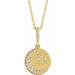 Ladies Natural Diamond Crescent Moon Necklace (I1, G-H) — 14K Yellow Gold
