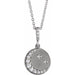 Ladies Natural Diamond Crescent Moon Necklace (I1, G-H) — Sterling Silver