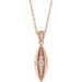 Ladies Natural Diamond Beaded Necklace (I1, G-H) — 14K Rose Gold