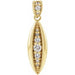 Ladies Natural Diamond Beaded Pendant — 14K Yellow Gold