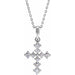 Ladies Natural Diamond Cross Necklace (I1, G-H) — Sterling Silver