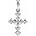 Ladies Natural Diamond Cross Pendant (I1, G-H) — Sterling Silver