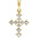 Ladies Natural Diamond Cross Pendant (I1, G-H) — 14K Yellow Gold
