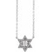 Ladies Natural Diamond Star of David Necklace (Si2-Si3, G-H) — Platinum
